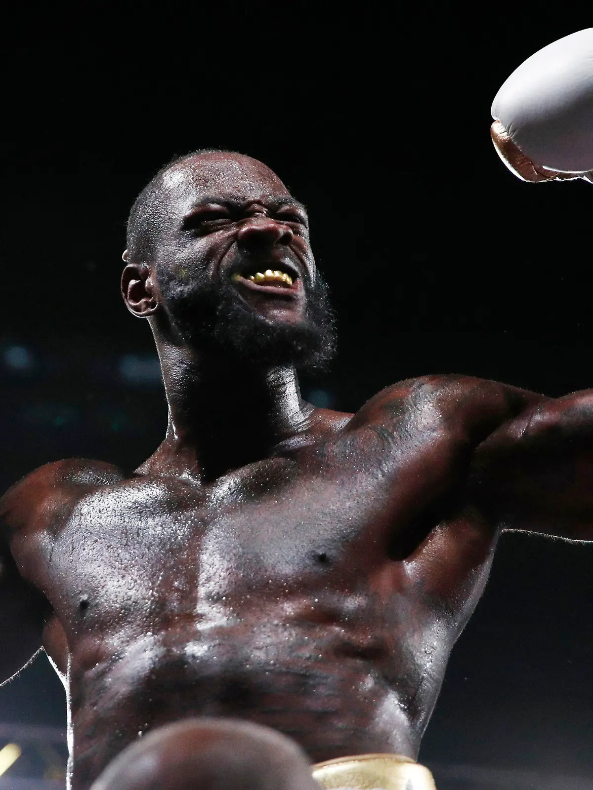 24.11.2019, USA, Las Vegas: Boxen: Weltmeisterschaft, WBC Schwergewicht: Deontay Wilder jubelt nach seinem Sieg über Ortiz. Foto: John Locher/AP/dpa +++ dpa-Bildfunk +++