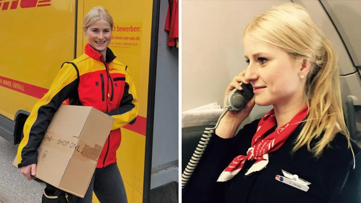 Sophia Daub berichtet von ihren Jobwechsel in der Corona-Pandemie - erst Flugbegleiterin, dann DHL-Paketbotin.
