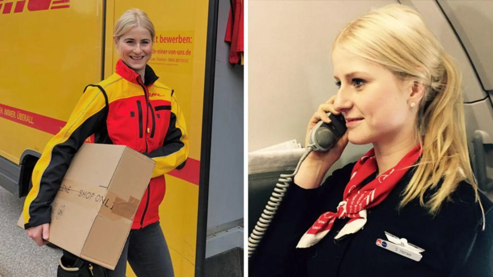 Sophia Daub berichtet von ihren Jobwechsel in der Corona-Pandemie - erst Flugbegleiterin, dann DHL-Paketbotin.