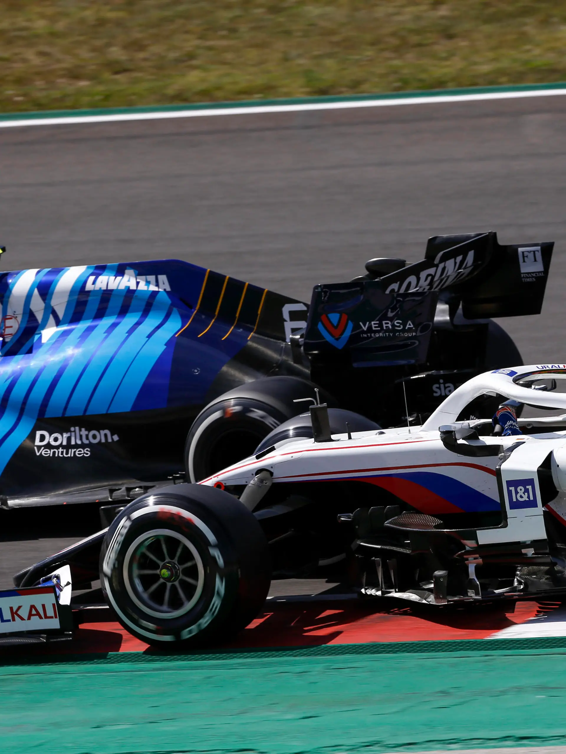  47 Mick Schumacher GER, Haas F1 Team, 6 Nicholas Latifi CAN, Williams Racing, F1 Grand Prix of Portugal at Autodromo Internacional do Algarve on May 2, 2021 in Portimao, Portugal. Photo by HOCH ZWEI Portimao Portugal *** 47 Mick Schumacher GER, Haas F1 Team , 6 Nicholas Latifi CAN, Williams Racing , F1 Grand Prix of Portugal at Autodromo Internacional do Algarve on May 2, 2021 in Portimao, Portugal Photo by HOCH ZWEI Portimao Portugal