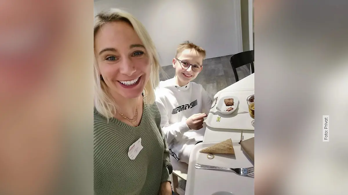 Jonathan Drefs mit seiner Mutter Sandra Rode