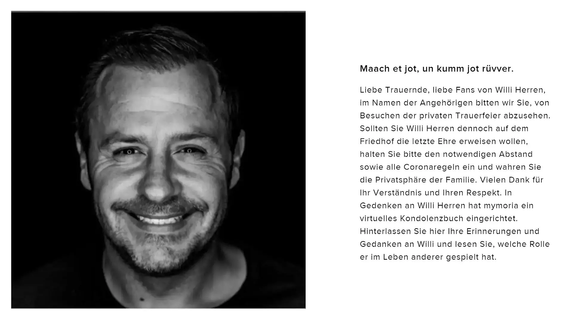 Willi Herrens Kondolenzbuch