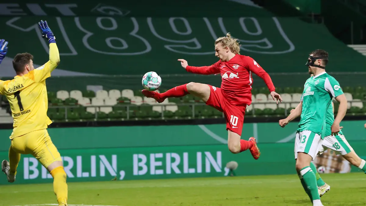 Emil Forsberg im Anflug.