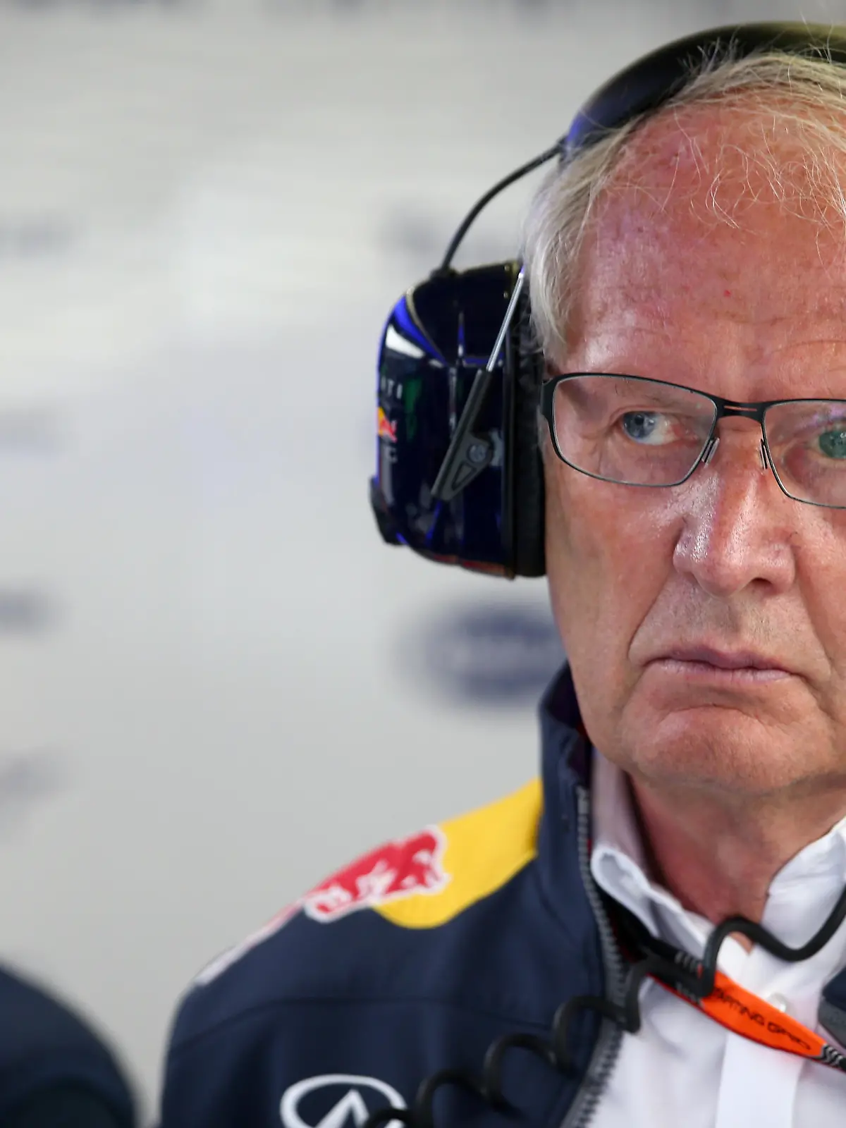 SPIELBERG, AUSTRIA - JUNE 19:  Infiniti Red Bull Racing Team Consultant Dr Helmut Marko looks on in the garage during practice for the Formula One Grand Prix of Austria at Red Bull Ring on June 19, 2015 in Spielberg, Austria.  (Photo by Mark Thompson/Getty Images)