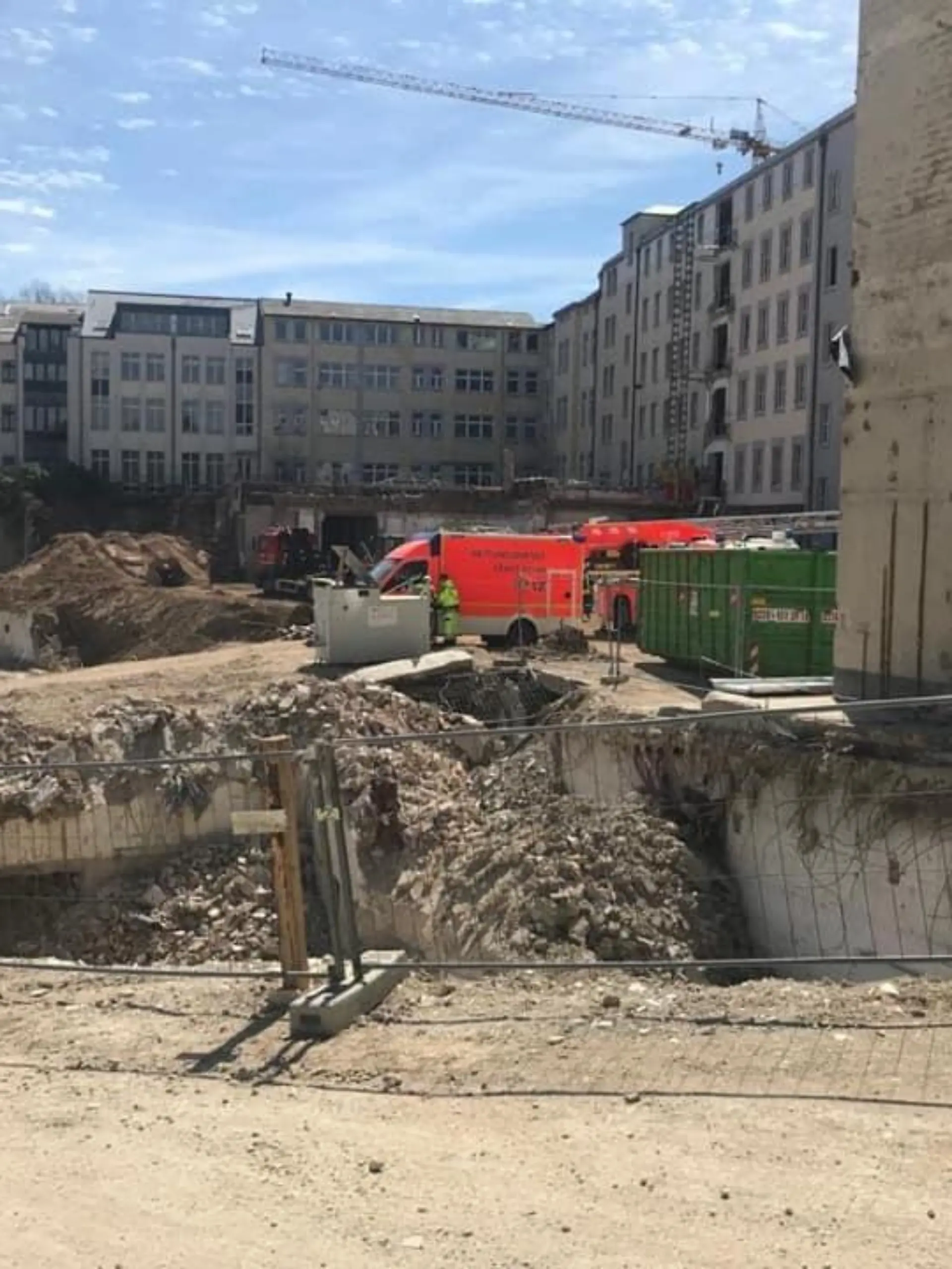Bauarbeiter verschüttet.