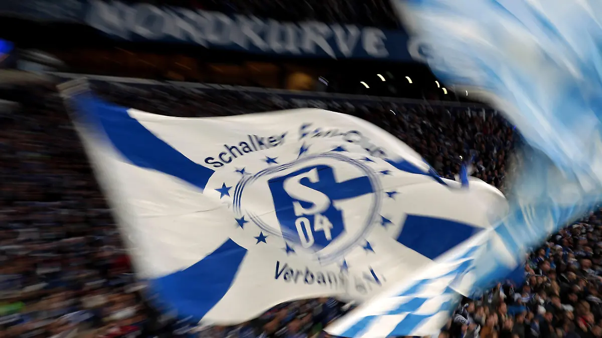  Fans des FC Schalke 04 beim BL-Spiel Saison 2019/20 FC Schalke 04 - Club Freiburg. Copyright: Thomas Pakusch *** Fans of FC Schalke 04 at the BL game Season 2019 20 FC Schalke 04 Sport Club Freiburg Copyright Thomas Pakusch