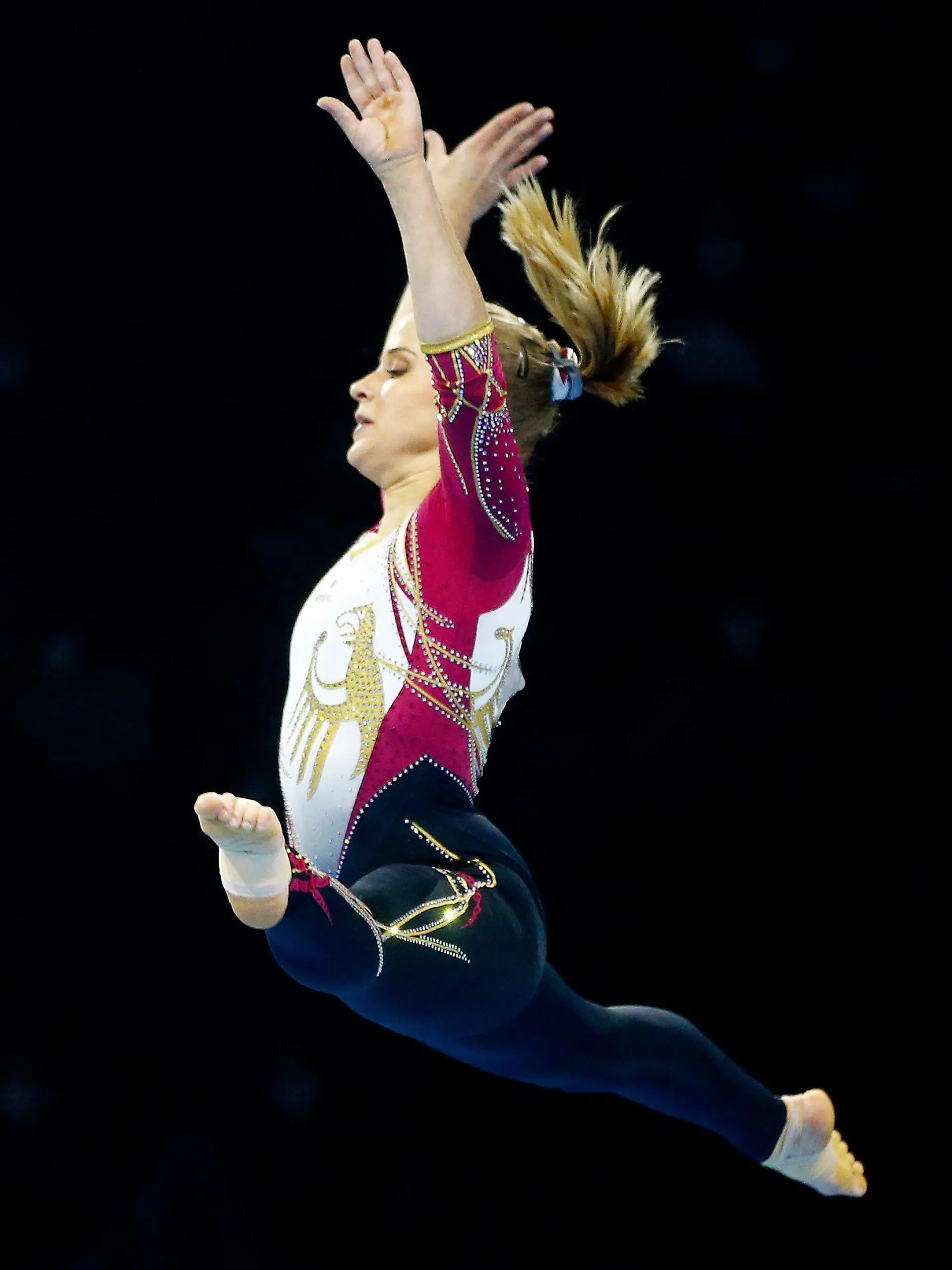 Gymnastics - 2021 European Artistic Gymnastics Championships - St. Jakobshalle, Basel, Switzerland - April 23, 2021 Germany's Elisabeth Seitz in action during the women's beam REUTERS/Arnd Wiegmann
