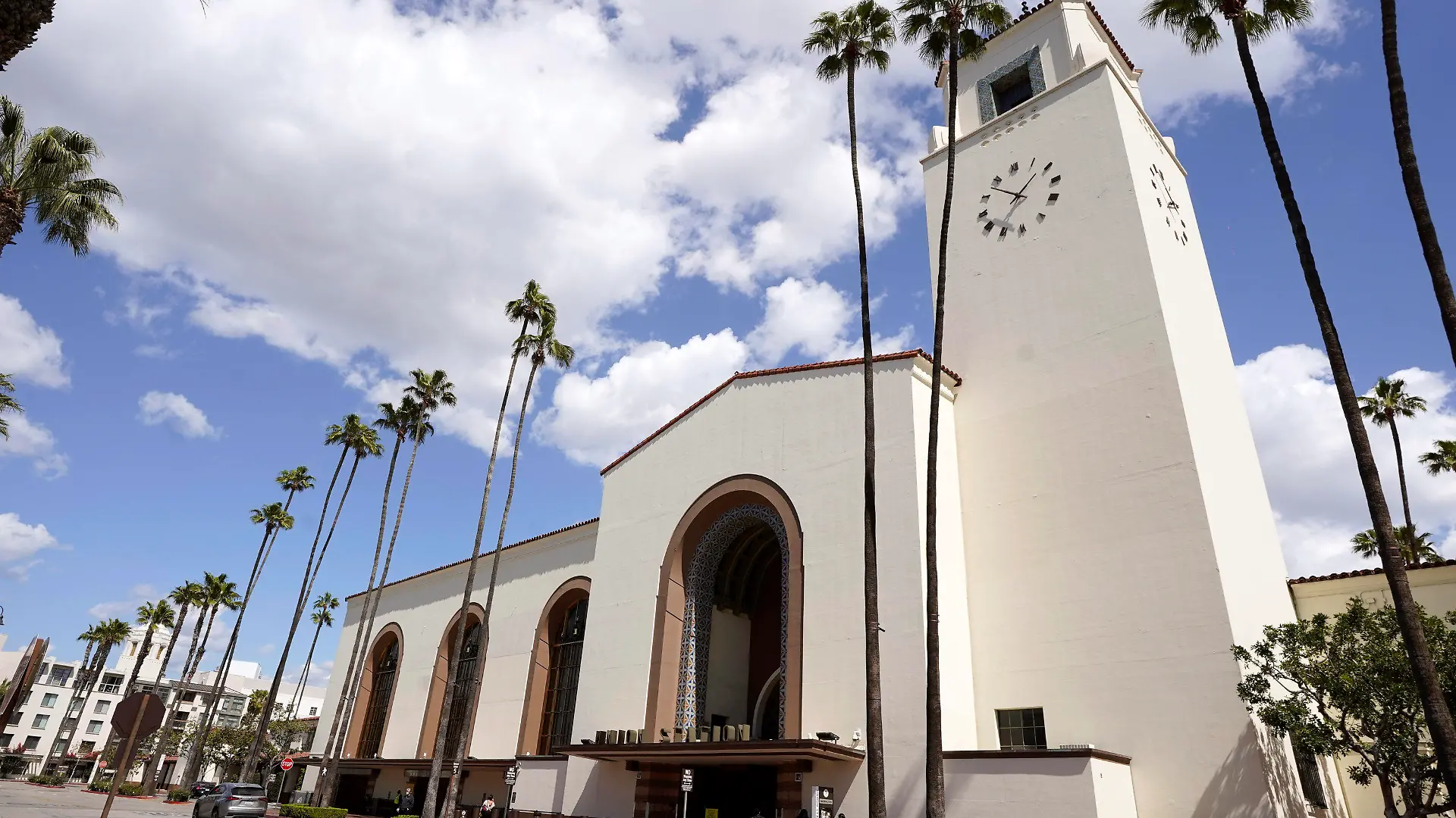 Union Station is pictured, Tuesday, March 23, 2021, in Los Angeles. When the Oscars broadcast begins April 25 on ABC, there won’t be an audience. The base of the show won’t be the Academy Awards’ usual home, but will be held at Union Station, the airy, Art Deco-Mission Revival railway hub in downtown Los Angeles. For the producers, the challenges of COVID are an opportunity to, finally, rethink the Oscars. (AP Photo/Chris Pizzello)