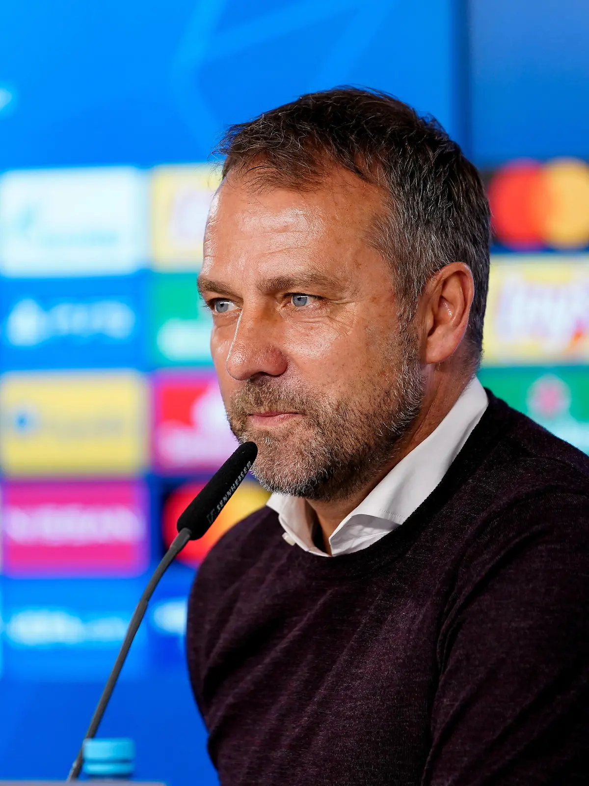  Hansi Flick FC Bayern München / CL / Pressekonferenz *** Hansi Flick FC Bayern Munich CL Press Conference