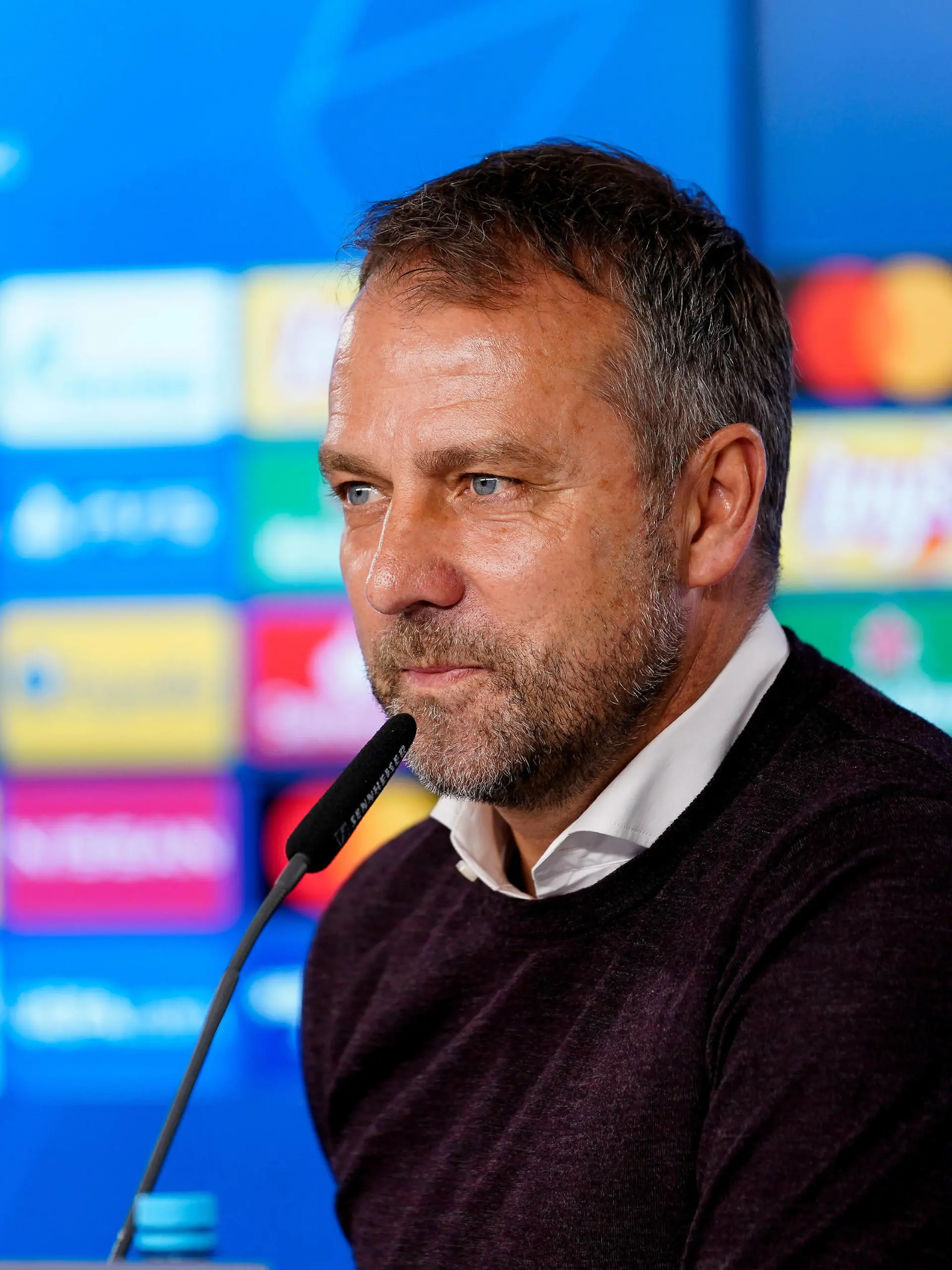  Hansi Flick FC Bayern München / CL / Pressekonferenz *** Hansi Flick FC Bayern Munich CL Press Conference