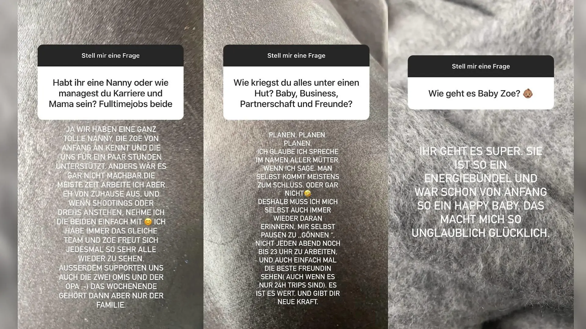 Eigentlich hält Lena Gercke Details über ihre Tochter zurück, doch nun beantwortete das Model einige Fragen rund um das Leben mit der kleinen Zoe.