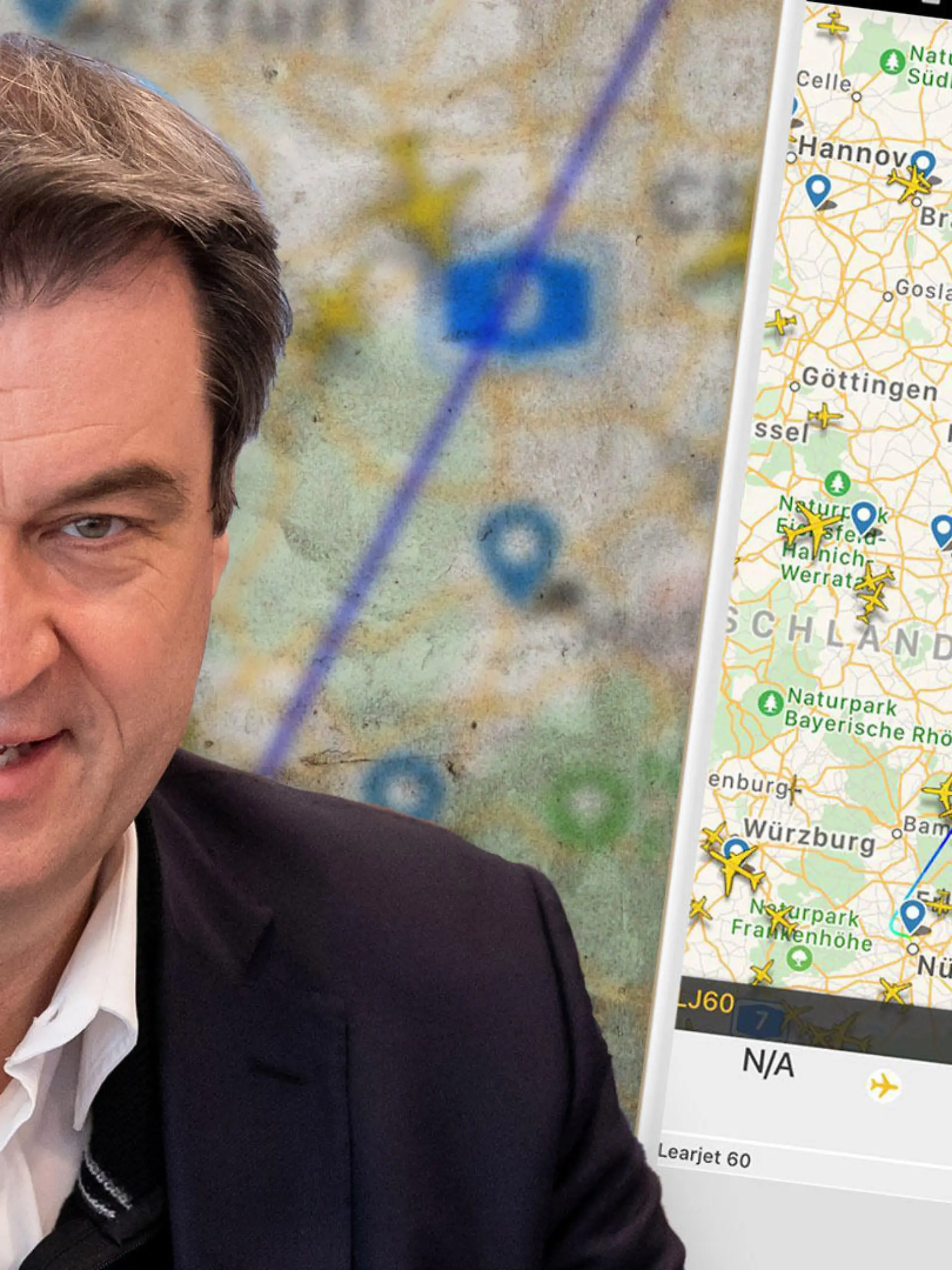 CSU-Chef Söder ist am Sonntag völlig überraschend nach Berlin geflogen.