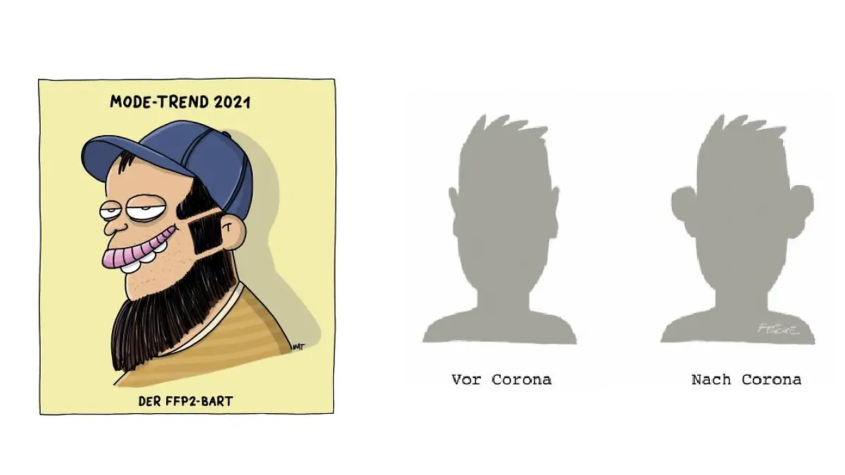 Comics von Piero Masztalerz und Tim Oliver Feicke aus dem Buch "Die große Freiheit - Cartoons für nach Corona".