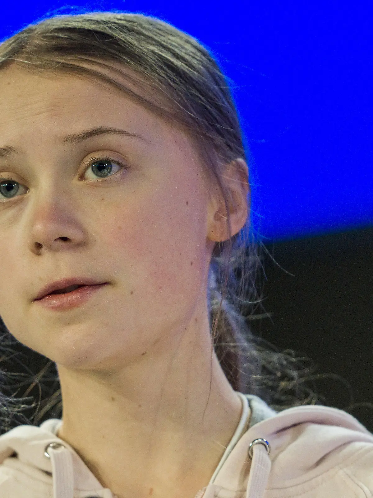 ARCHIV - 21.01.2020, Schweiz, Davos: Greta Thunberg, Umweltaktivistin und Schülerin aus Schweden, spricht beim Weltwirtschaftsforum (WEF). (zu dpa: "Greta Thunberg reagiert kritisch auf EU-Klimaziel") Foto: Alessandro Della Valle/KEYSTONE/dpa +++ dpa-Bildfunk +++