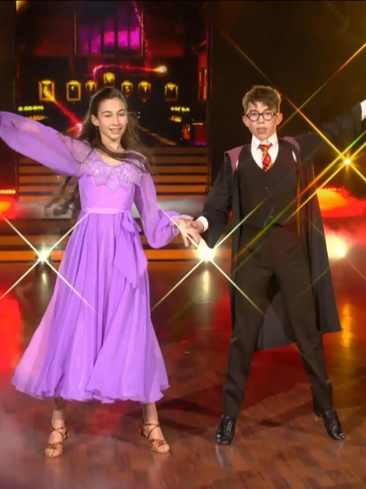 Angelina Stecher-Williams und Tanzpartner Erik tanzen zu "Harry Potter"