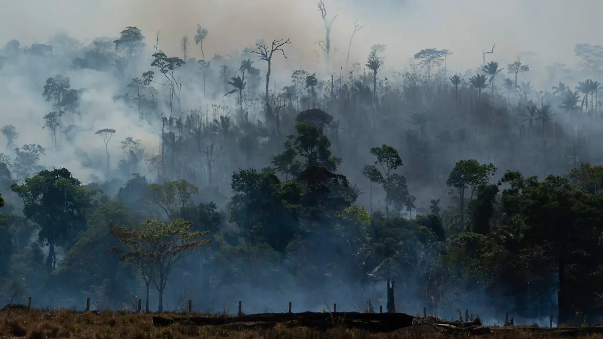 27.08.2019, Brasilien, Altamira: Rauch steigt aus dem Regenwald im Amazonas bei einem Brand. In Brasilien wüten die schwersten Waldbrände seit Jahren. Seit Januar stieg die Zahl der Feuer und Brandrodungen im größten Land Südamerikas im Vergleich zum Vorjahreszeitraum nach den jüngsten Angaben der brasilianischen Weltraumagentur INPE um 78 Prozent auf mehr als 80 000 Brände. Betroffen waren meist Flächen in Privatbesitz, aber auch in Naturschutzgebieten und Ländereien der indigenen Bevölkerung brechen immer wieder Feuer aus. Foto: Leo Correa/AP/dpa +++ dpa-Bildfunk +++