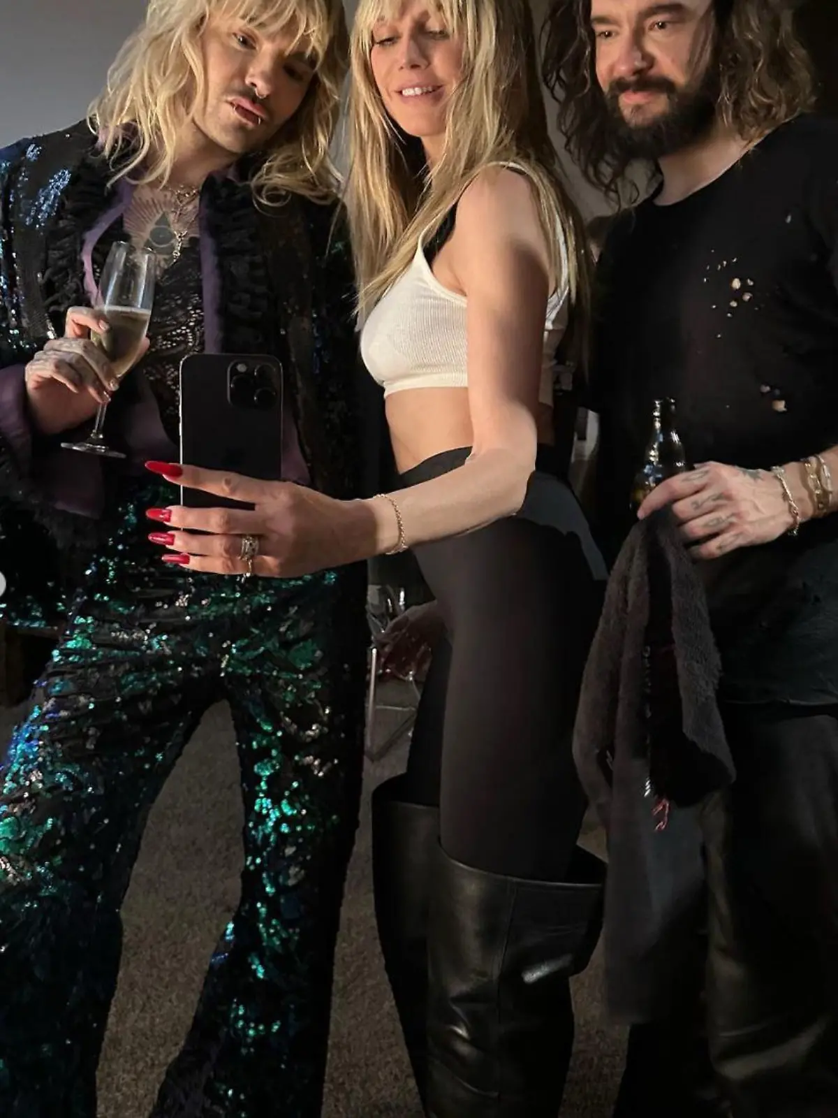 Heidi Klum supportet die Kaulitz-Twins bei einem Konzert in Berlin.