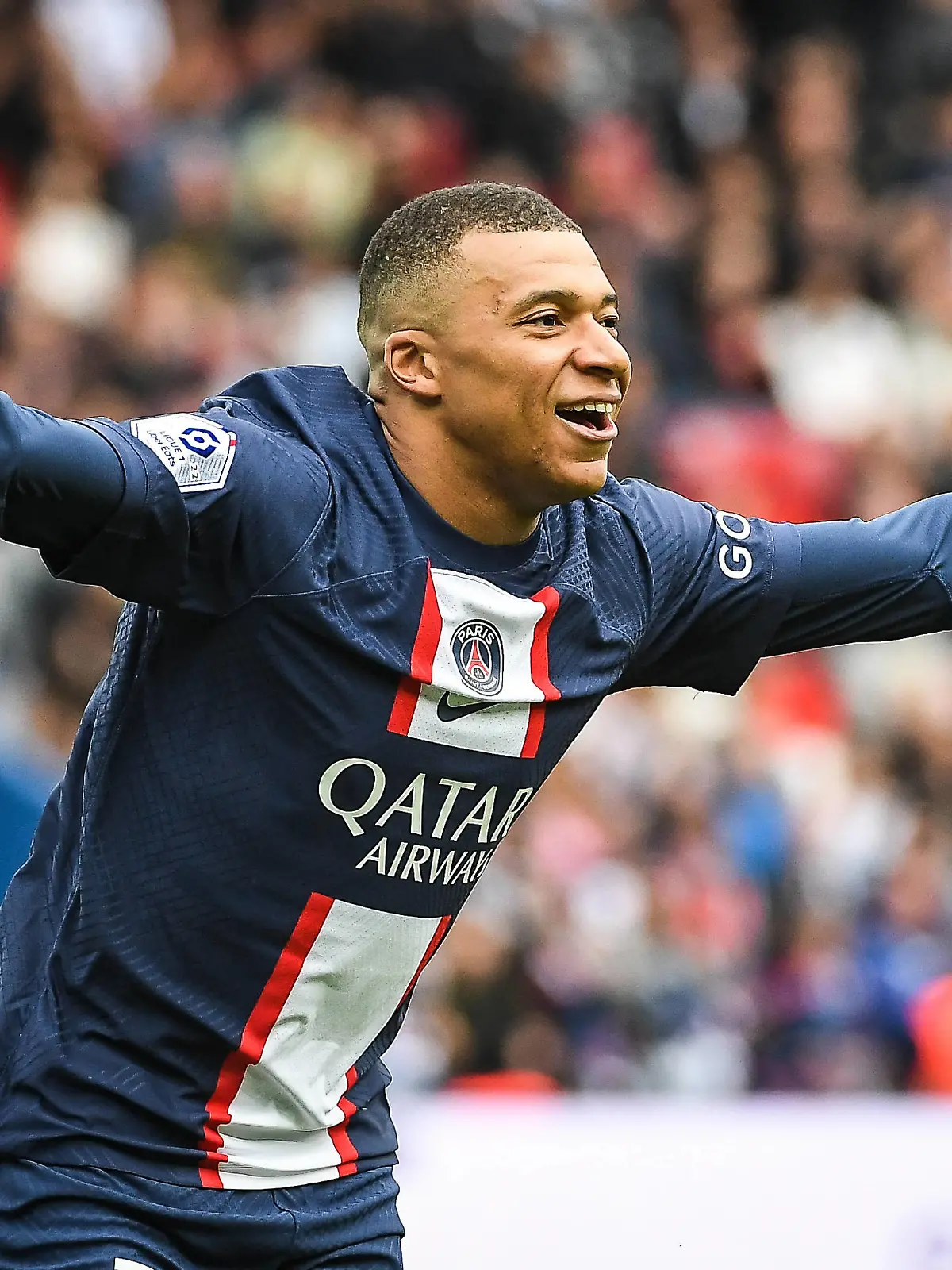 April 30, 2023, Paris, France, France: Kylian MBAPPE of PSG celebrates his goal during the Ligue 1 match between Paris Saint-Germain PSG and FC Lorient at Parc des Princes Stadium on April 30, 2023 in Paris, France. Paris France - ZUMAm308 20230430_zsp_m308_004 Copyright: xMatthieuxMirvillex
