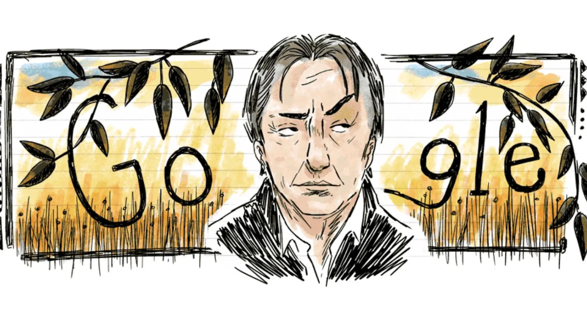 Alan Rickman als Google Doodle