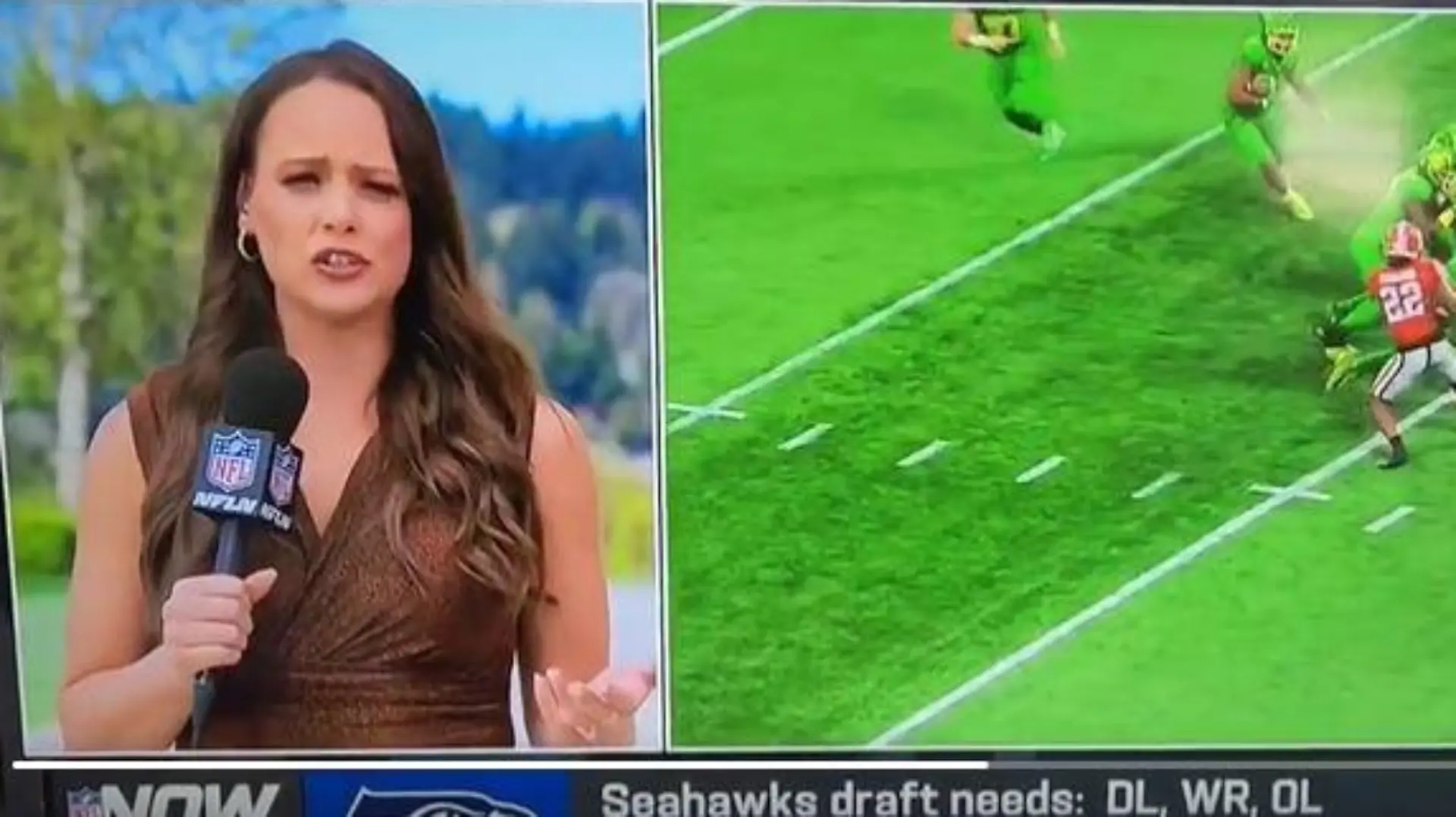 NFL-Reporterin mit schlüpfrigem Versprecher