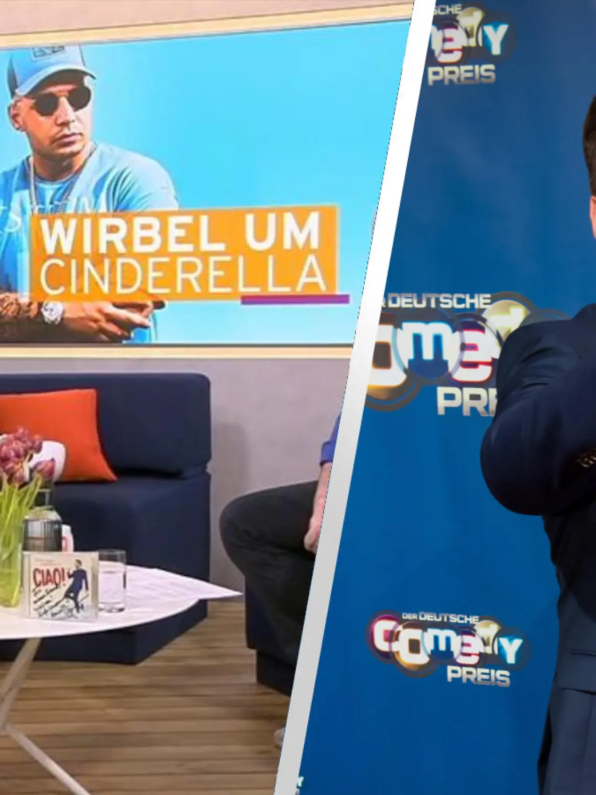 Pietro Lombardi (l.) hatte in "Guten Morgen Deutschland" ganz schön unter dem Prank von Chris Tall (r.) zu leiden.