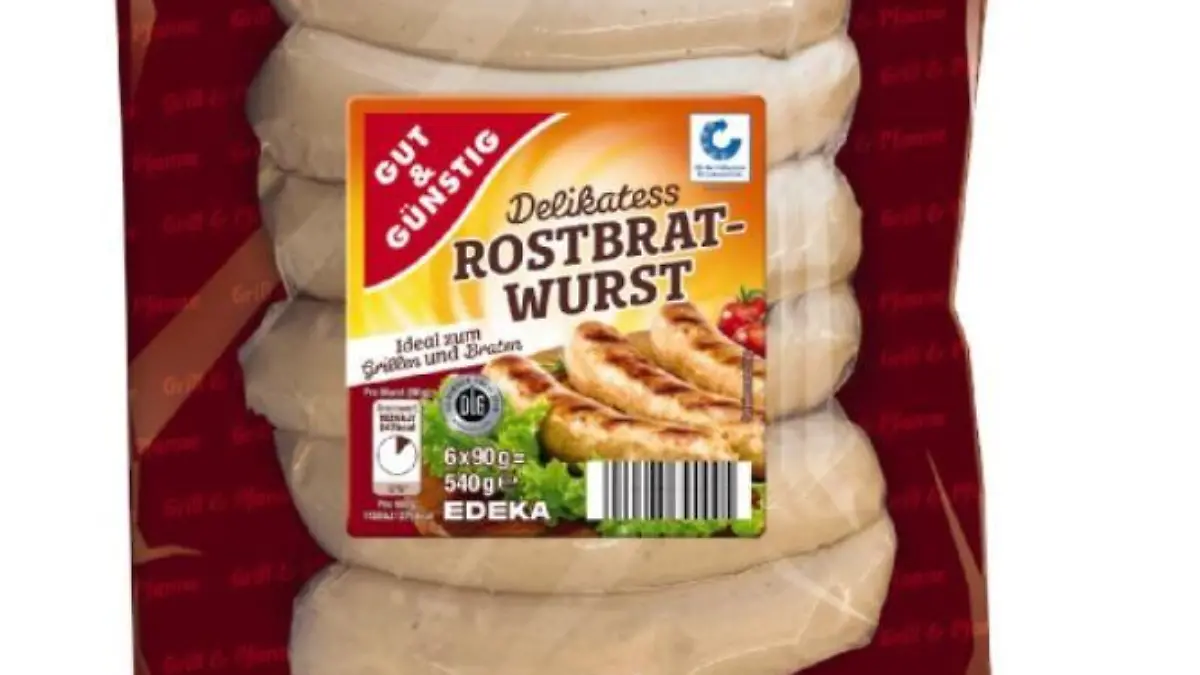 Delikatess-Rostbratwurst der Edeka-Eigenmarke "Gut & Günstig"