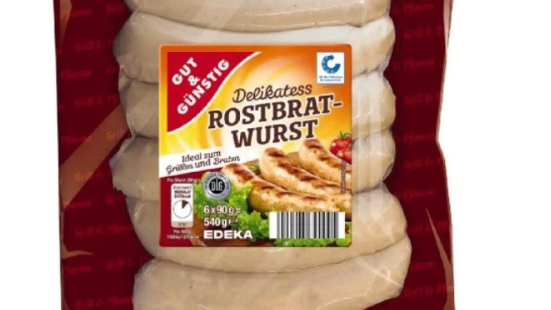 Delikatess-Rostbratwurst der Edeka-Eigenmarke "Gut & Günstig"