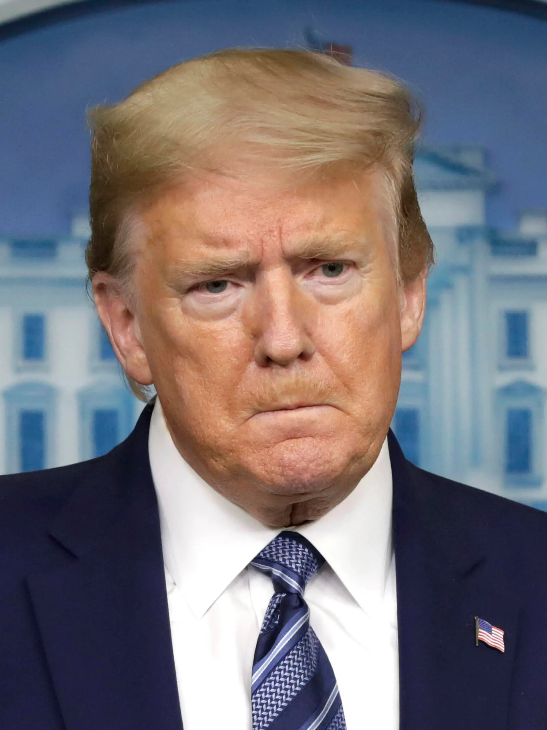 News Bilder des Tages United States President Donald J. Trump reacts as he speaks at the Coronavirus Task Force press briefing at the White House in Washington on April 21, 2020. PUBLICATIONxNOTxINxUSA Copyright: xGripasx/xPoolxviaxCNPx/xMediaPunchx