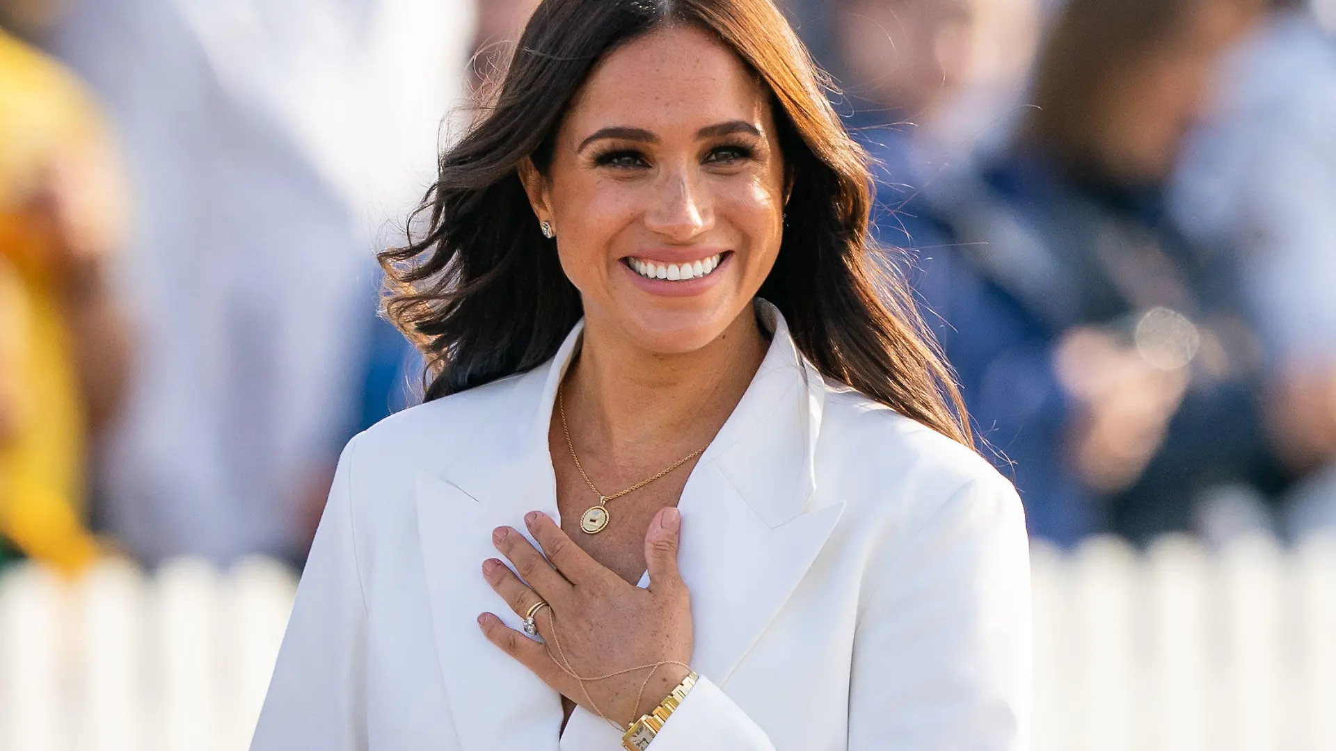 ARCHIV - 15.04.2022, Niederlande, Den Haag: Meghan, Herzogin von Sussex, nimmt an einem Empfang der Stadt Den Haag und des niederländischen Verteidigungsministeriums anlässlich der bevorstehenden Invictus Games im Zuiderpark teil. Herzogin Meghan (41) hat in den USA einen juristischen Erfolg erzielt. Ein Gericht im Bundesstaat Florida habe eine Verleumdungsklage ihrer Halbschwester abgelehnt, berichtete die BBC am Freitag. (zu dpa "Sieg für Meghan: US-Gericht lehnt Klage von Halbschwester ab") Foto: Aaron Chown/PA Wire/dpa +++ dpa-Bildfunk +++