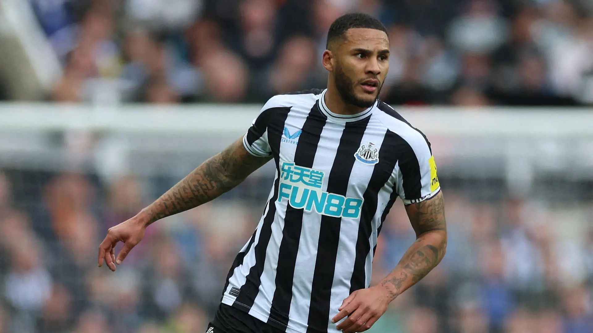 FILE PHOTO: Soccer Football - Premier League - Newcastle United v Tottenham Hotspur - St James' Park, Newcastle, Britain - April 23, 2023 Newcastle United's Jamaal Lascelles in action Action Images via Reuters/Lee Smith EDITORIAL USE ONLY. No use with unauthorized audio, video, data, fixture lists, club/league logos or 'live' services. Online in-match use limited to 75 images, no video emulation. No use in betting, games or single club /league/player publications.  Please contact your account representative for further details./File Photo
