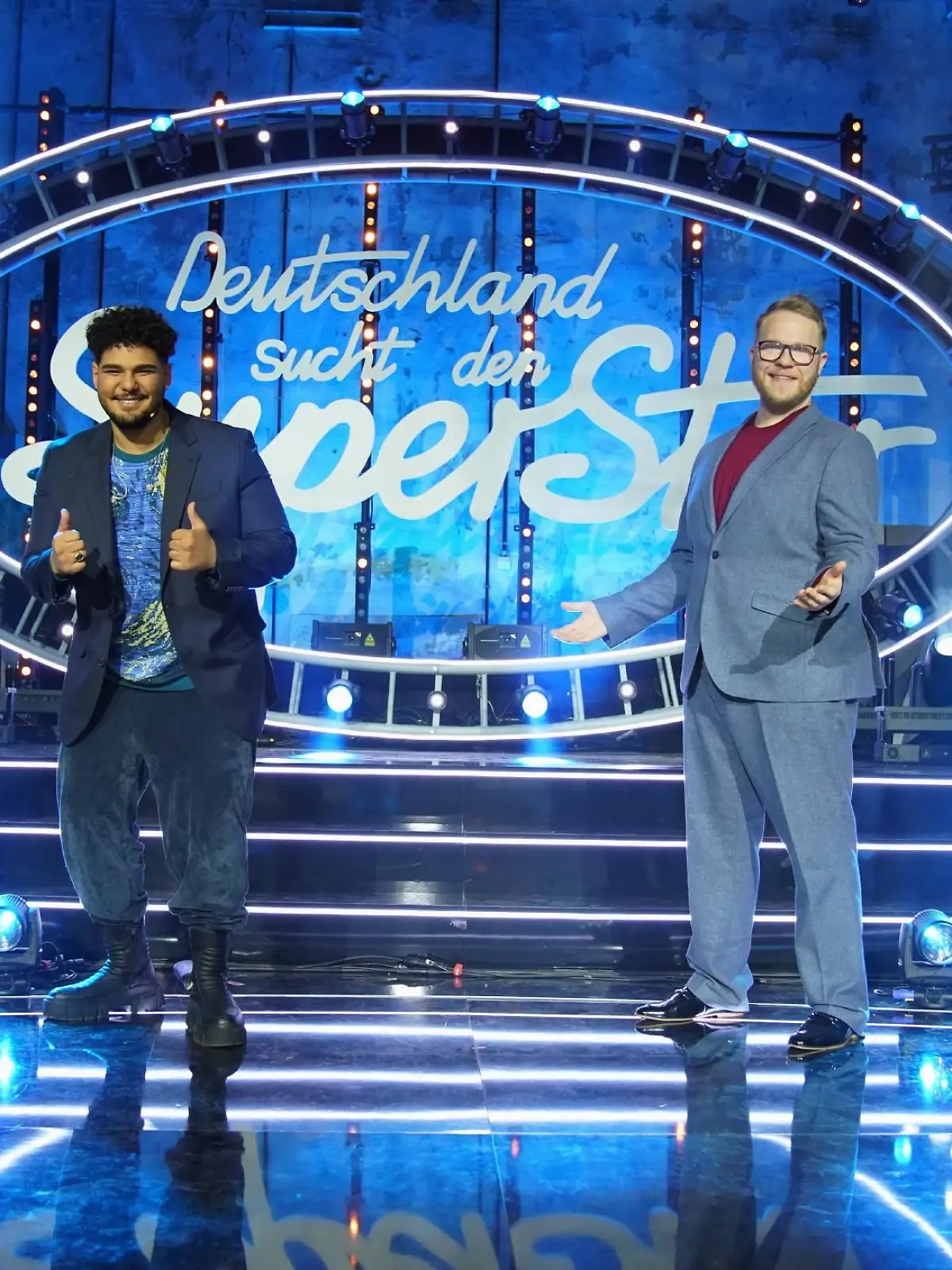 Die "DSDS"-Finalisten 2021. V.l.: Kevin Jenewein, Starian McCoy, Jan-Marten Block und Karl Jeroboan.