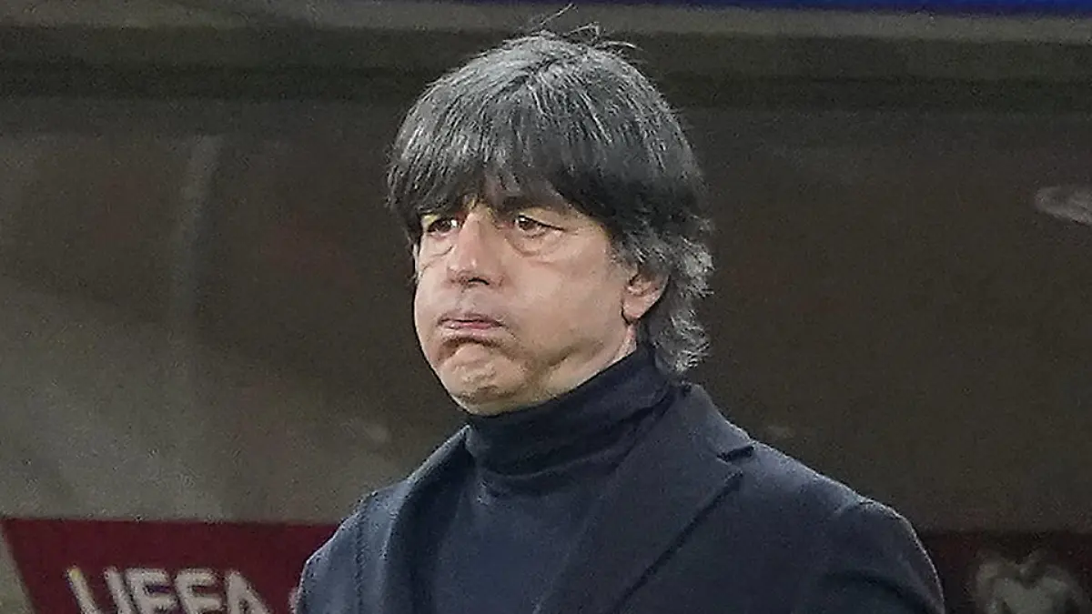 DFB headcoach Joachim Jogi LOEW, LÖW, in the match ROMANIA - GERMANY Rumänien - Deutschland Qualification for World Championships 2022, WM Quali, Season 2020/2021, March 28, 2021 in Bucharest, Bukarest, Romania.