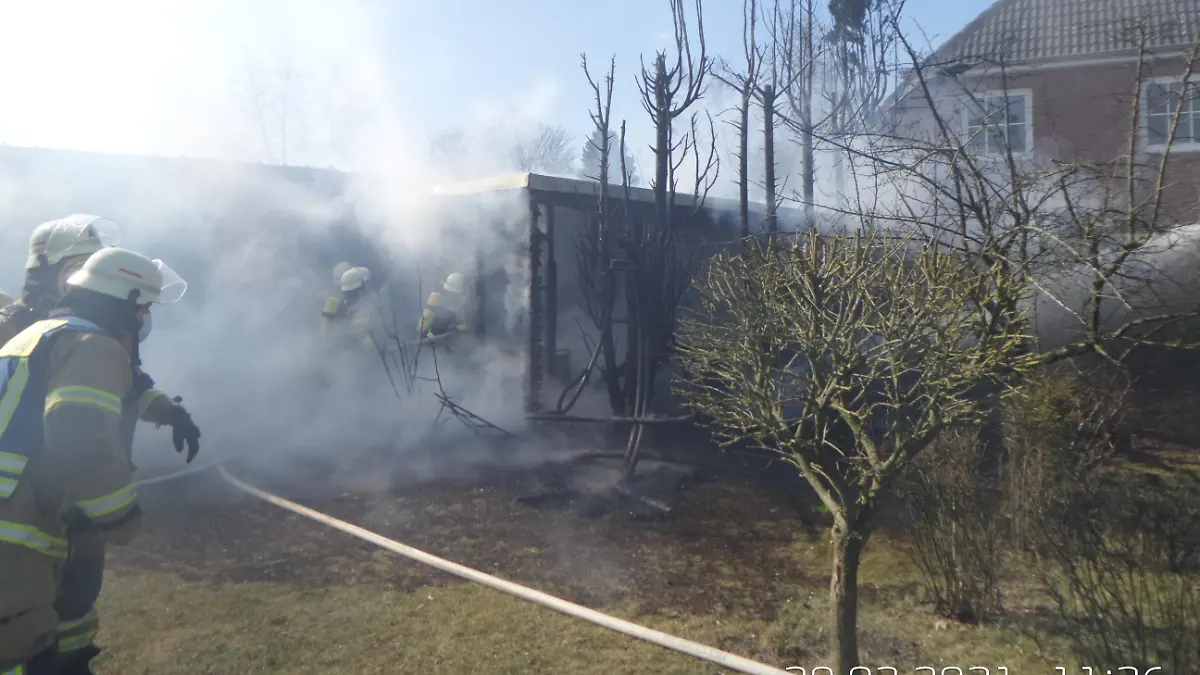 Feuerwehreinsatz in Bad Bramstedt am 30.3.2021.