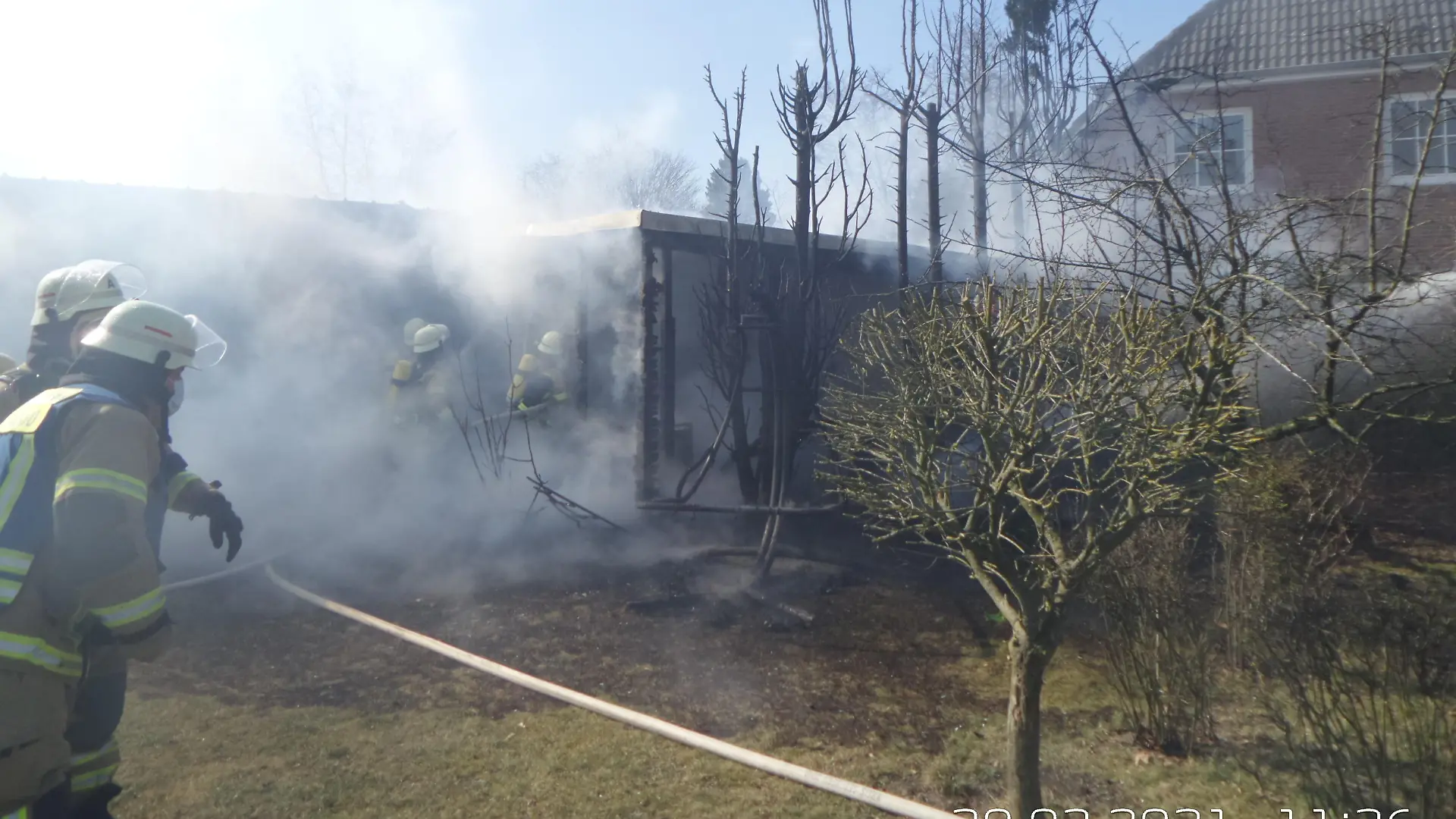 Feuerwehreinsatz in Bad Bramstedt am 30.3.2021.