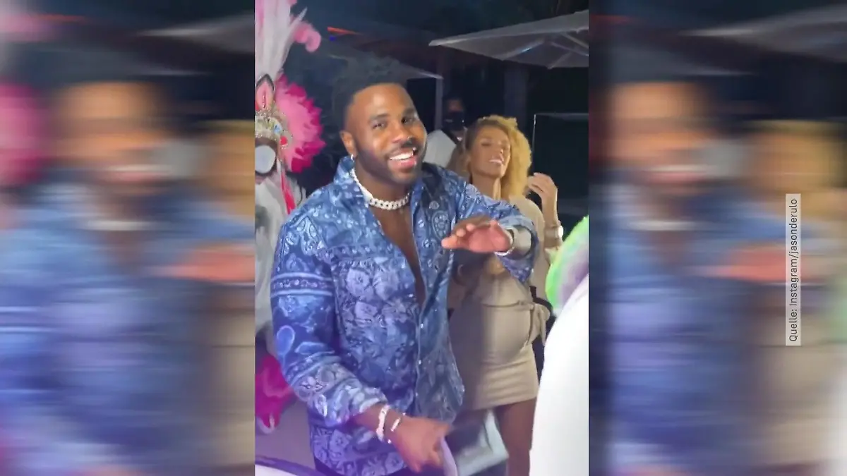 Jason Derulo und Jena verraten das Babygeschlecht XXL-Babyparty auf den Bahamas