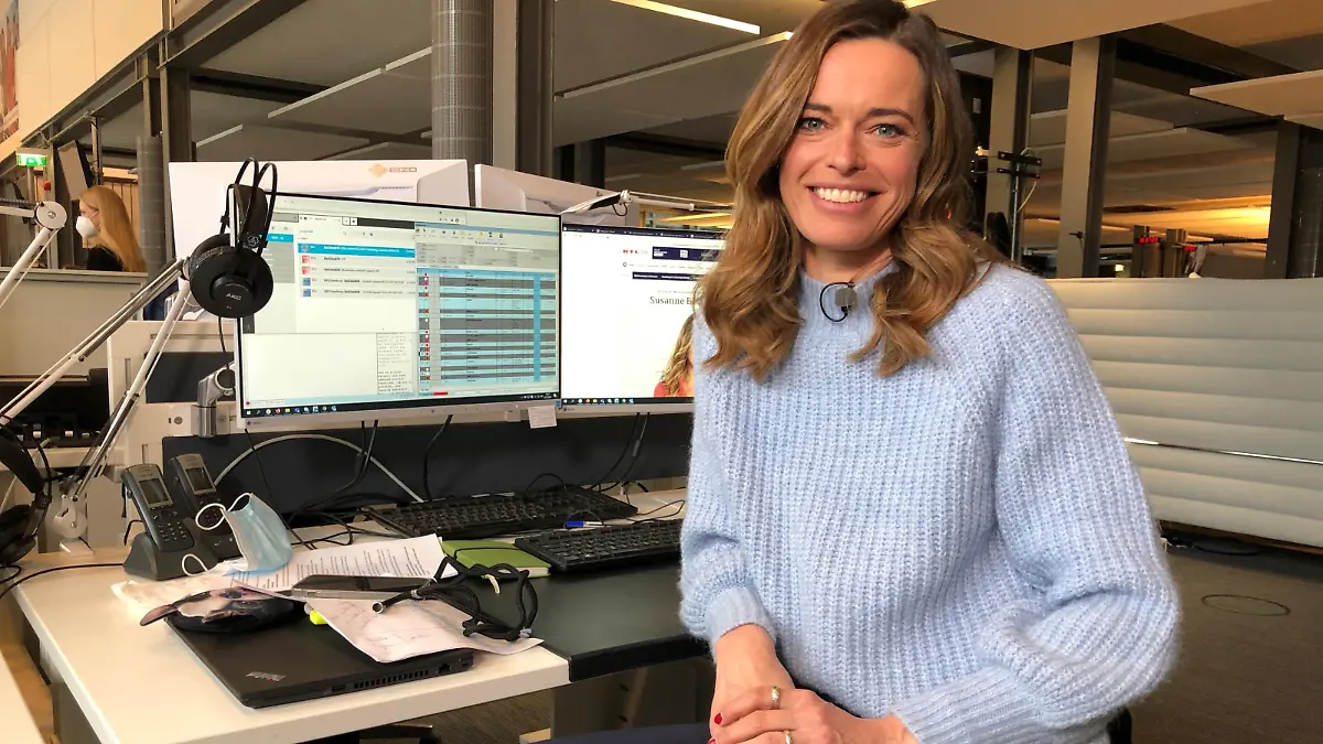 Susanne Böhm in der RTL Nord-Redaktion in Hamburg.