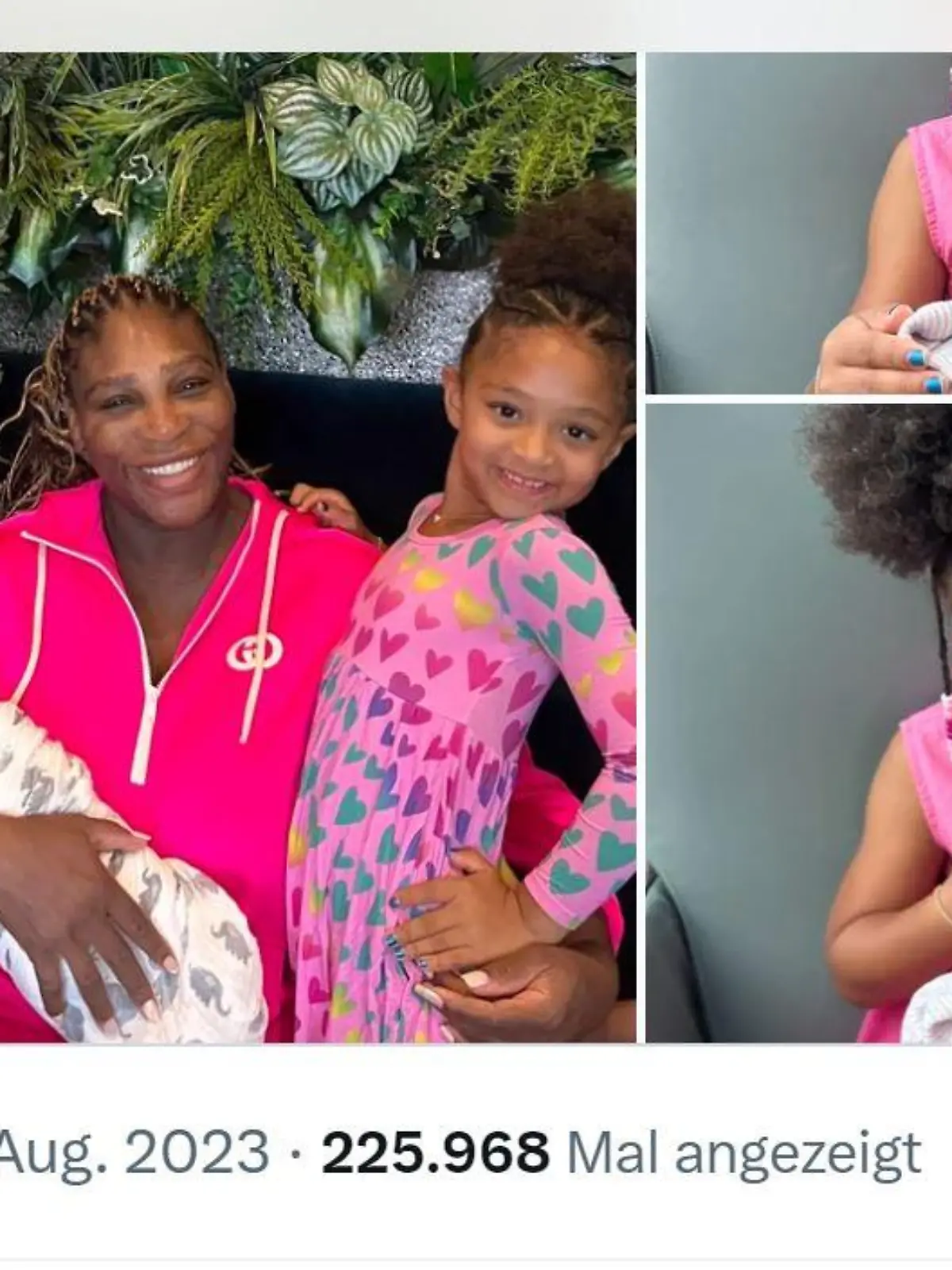 Serena Williams hat ihr zweites Kind bekommen