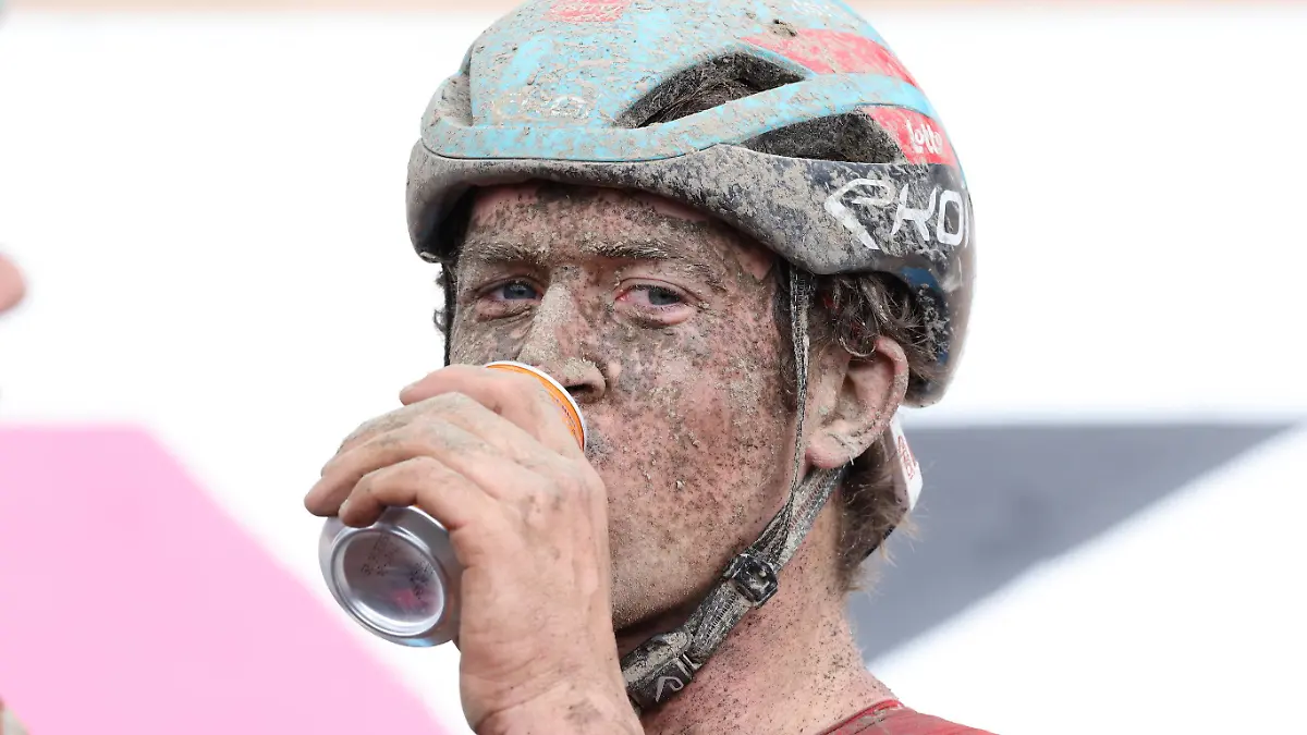 Tijl De Decker Lotto Dstny Development Team vainqueur de la course Paris-Roubaix Espoirs U23, le 7 mai 2023 CYCLISME : Paris-Roubaix Espoirs - 07/05/2023 LaurentSanson/Panoramic PUBLICATIONxNOTxINxFRAxITAxBEL