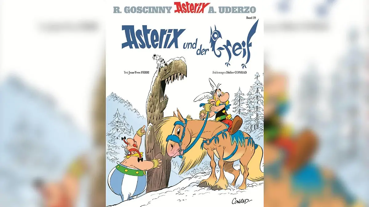 Das offizielle Cover zum 39. Asterix-Band "Asterix und der Greif"