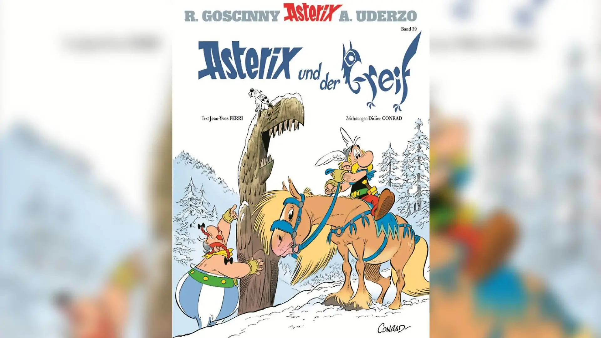 Das offizielle Cover zum 39. Asterix-Band "Asterix und der Greif"