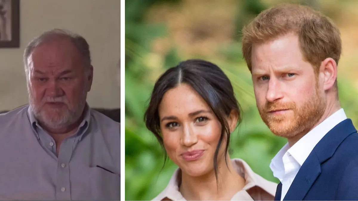 Meghans Vater Thomas Markle (l.) hat eine klare Meinung: Herzogin Meghan (m.) und Prinz Harry (r.) jammern zu viel