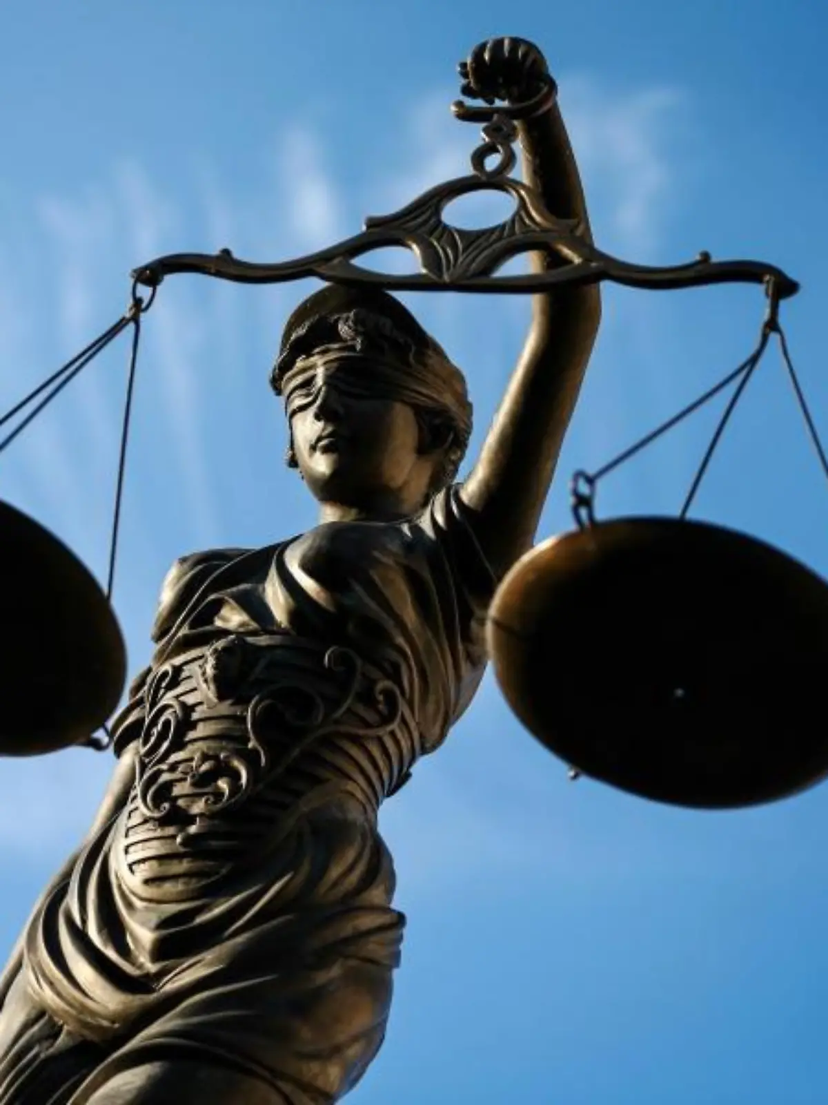 Eine Statue der Justitia