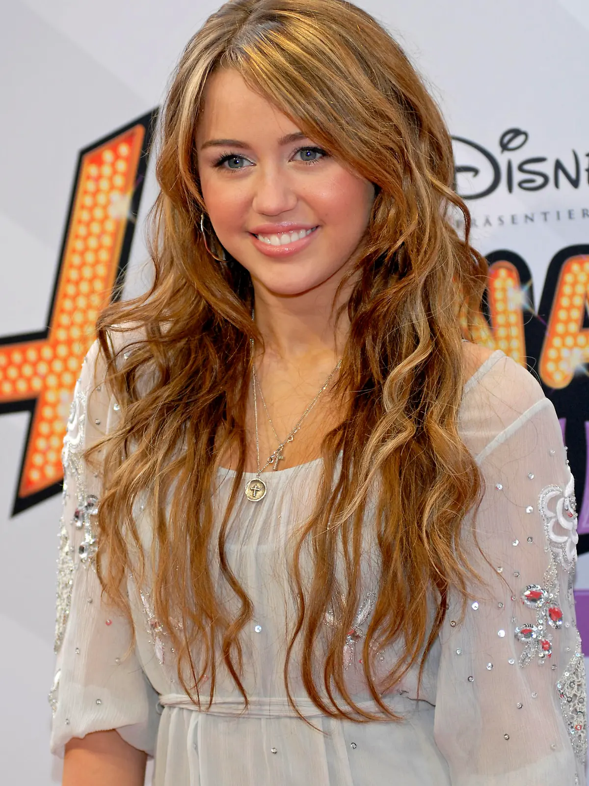 Miley Cyrus and Billy Ray Cyrus attend the German premiere of 'Hannah Montana - The Movie' in Munich.