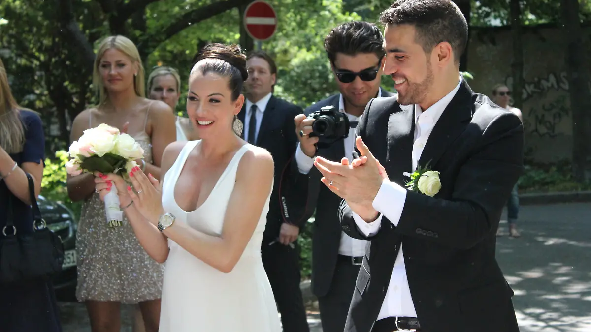 Anna Maria Lagerbloom and Bushido leaving the registry office in Zehlendorf after getting married. Berlin, Germany - 23.05.2012 Credit: WENN.com