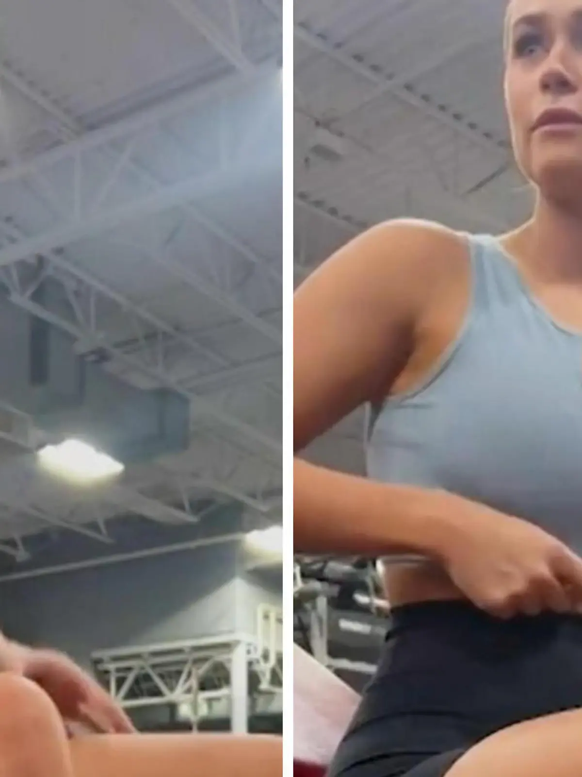 Wegen ihres Oberteils wird Influencerin Kylen Suttner im Fitness-Studio angegiftet. "Deine Brüste hängen raus", lautet der Vorwurf. Wie Kylen reagiert, sehen Siem im Video.