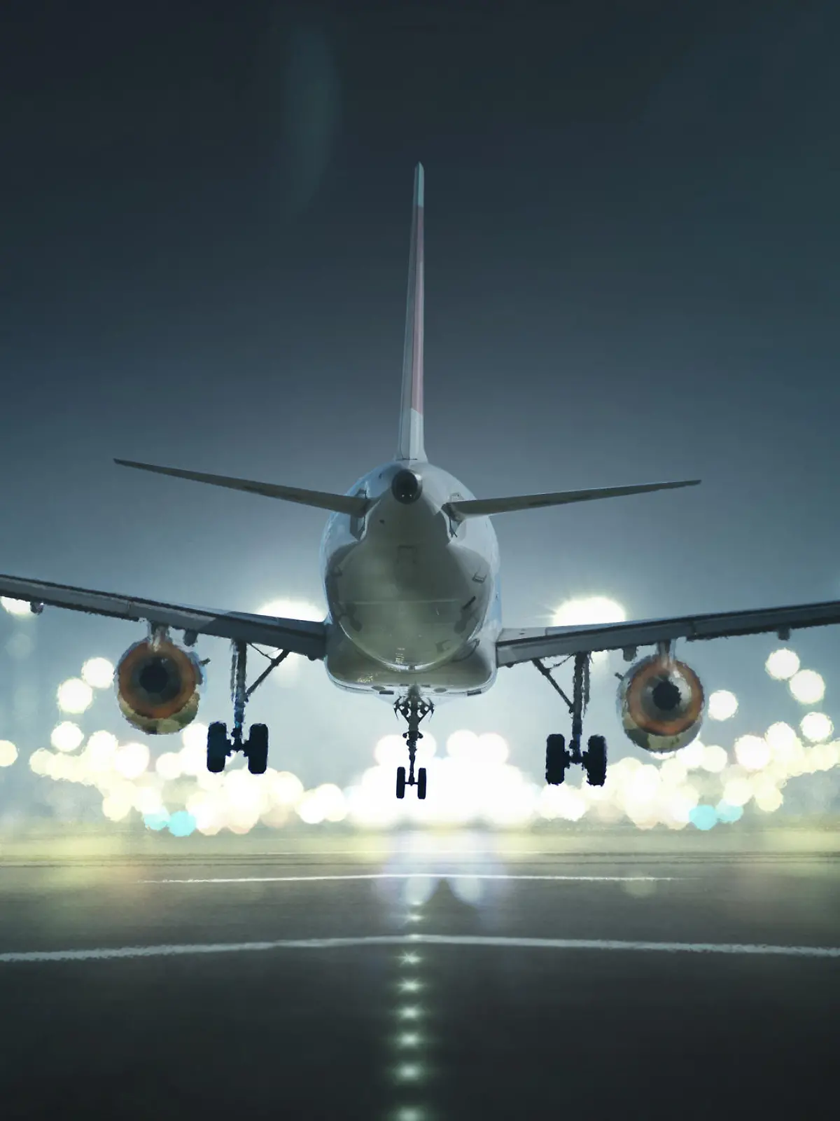 Flugzeug bei Nacht