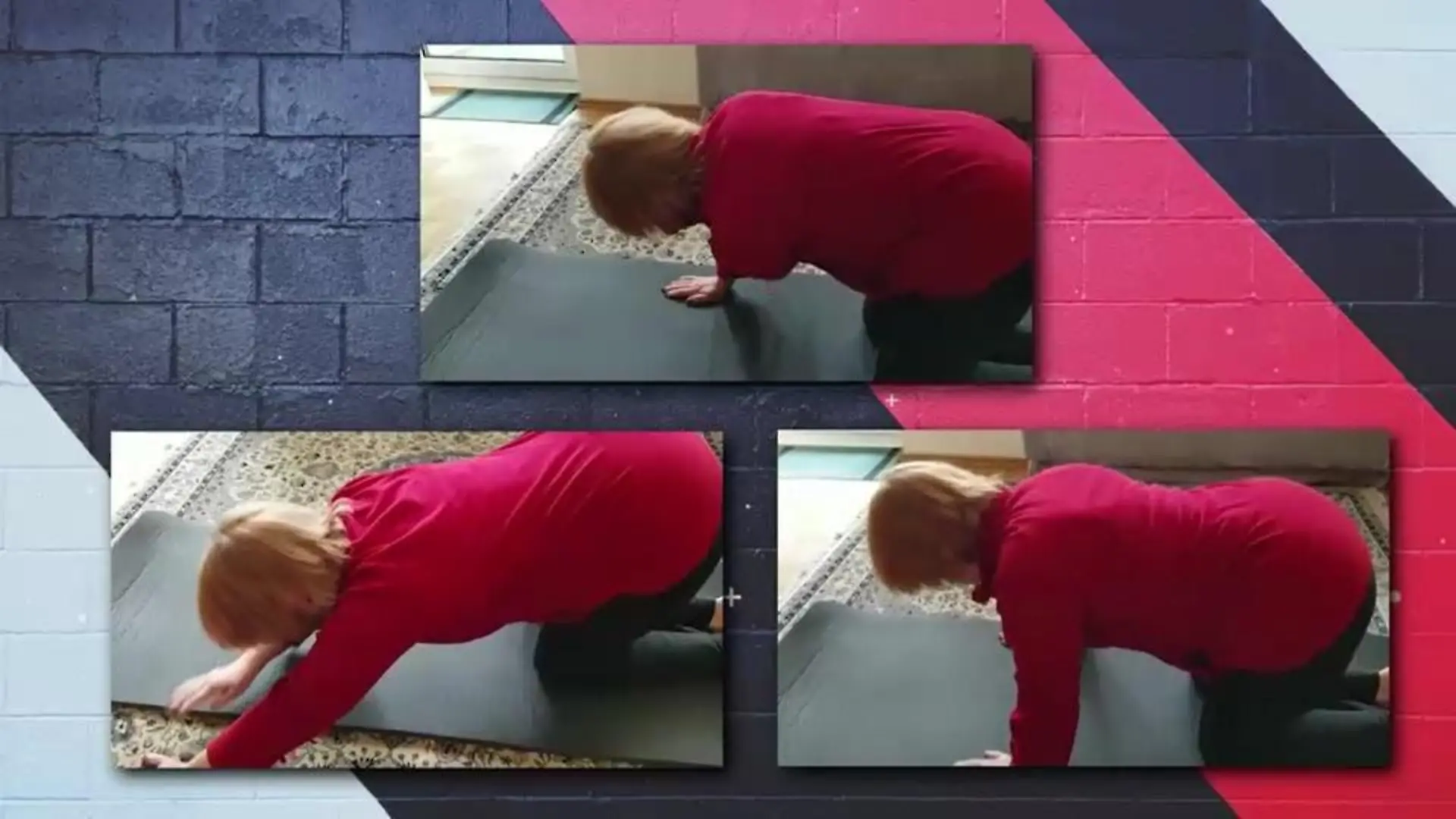 Frau macht drei Übungen für die Lunge
