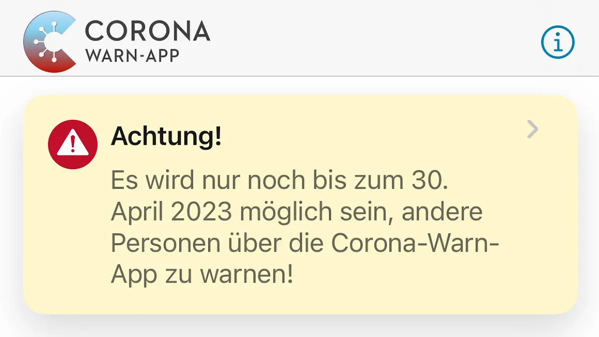 Die Corona-Warn-App warnt nur noch bis zum 30. April 2023.