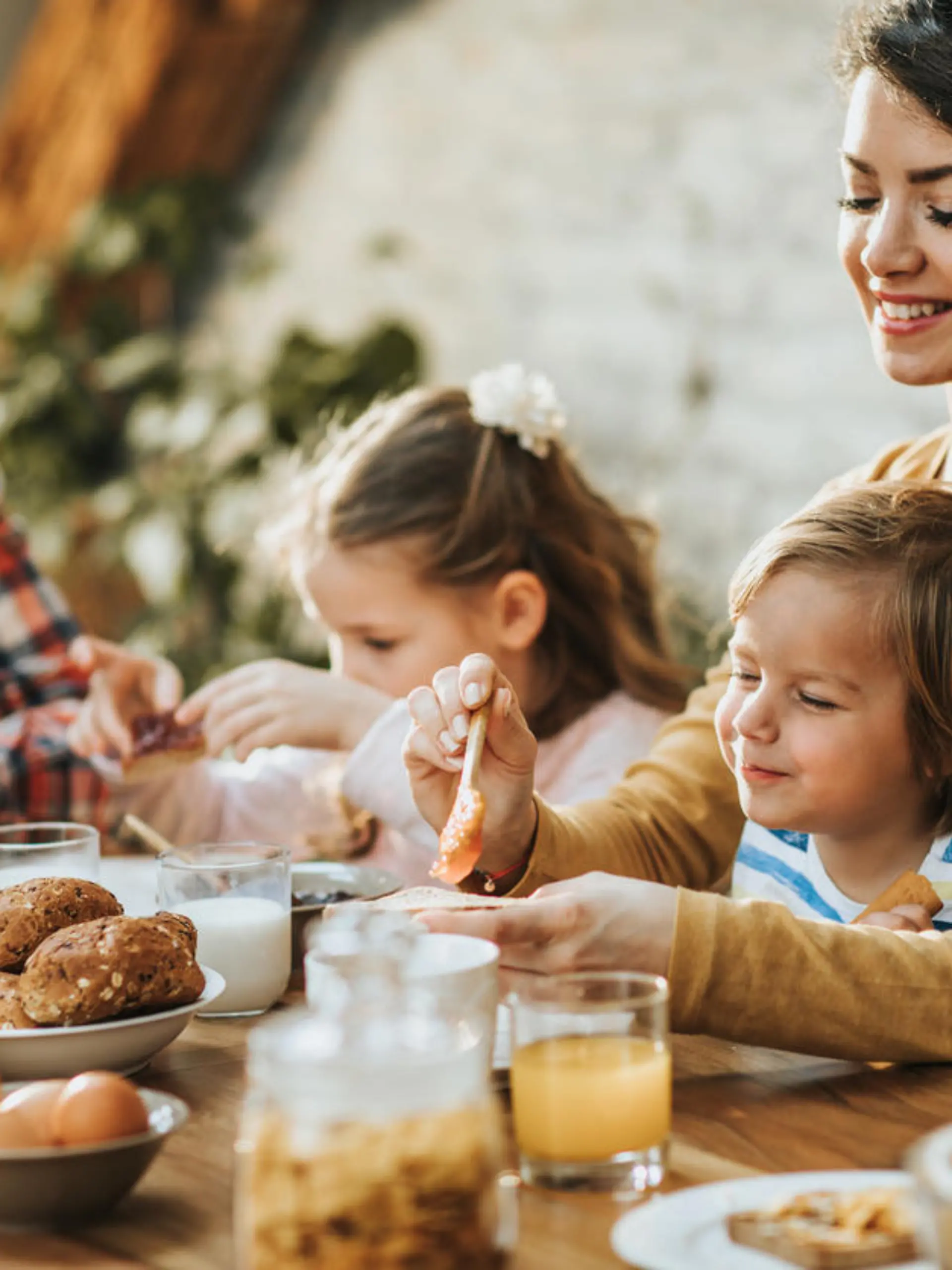 Frühstück mit Familie