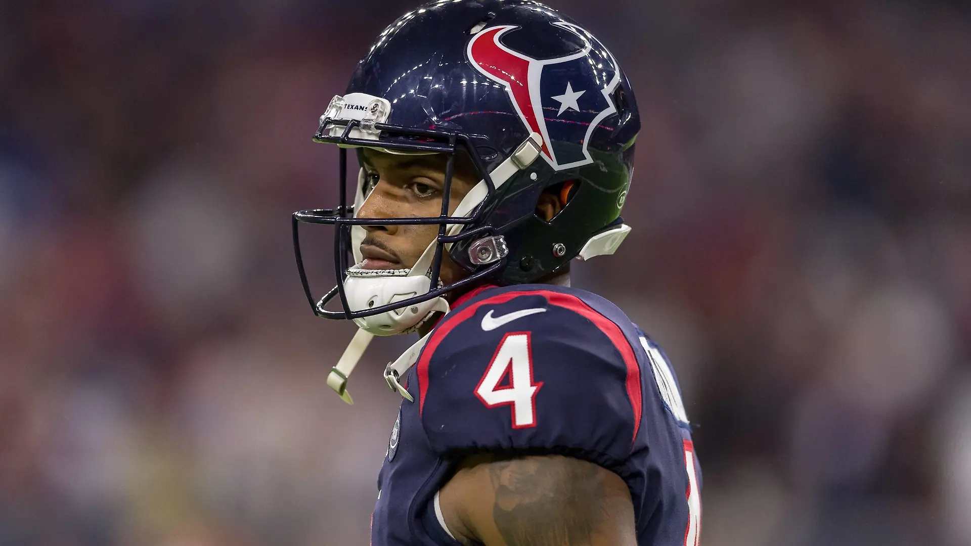 January 5, 2019 - Houston, Texas, US - Houston Texans quarterback Deshaun Watson (4) on the side lines during the 4th quarter of the wild card playoff game between Houston Texans and Indianapolis Colts at NRG Stadium in Houston, Texas. Colts beat the Texans 21-7 NFL American Football Herren USA 2019: Texans 21:7 Colts JAN 05 PUBLICATIONxINxGERxSUIxAUTxONLY - ZUMAl153 20190105_zap_l153_039 Copyright: xMariaxLysakerx